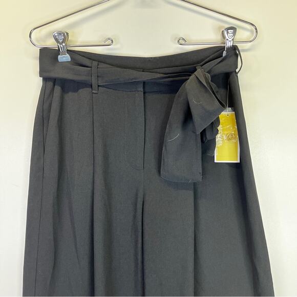 Michael Kors High Rise belted Wide Leg pants black - 2P - Picture 2 of 11